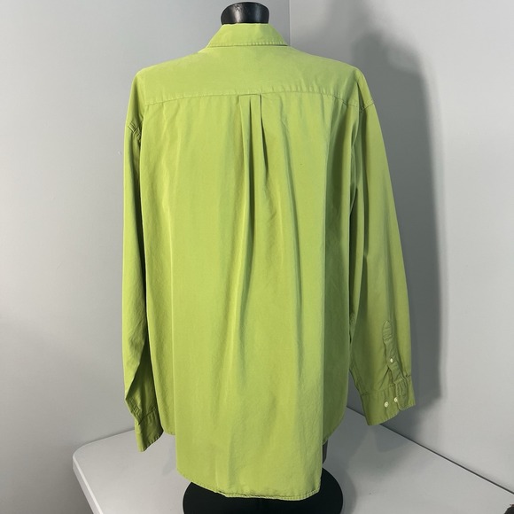J.Crew Shirt Mens XL Green Brushed Twill Classic Long Sleeve Super Soft - Picture 3 of 11